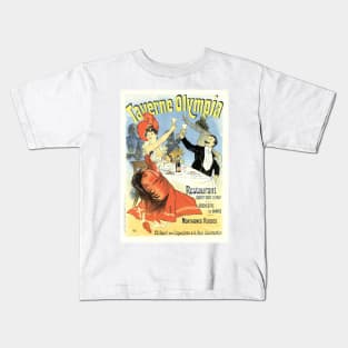 TAVERNE OLYMPIA RESTAURANT Advertisement Old French Art Nouveau Kids T-Shirt